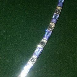 Sterling silver real Stones bracelets. Black Dimensions