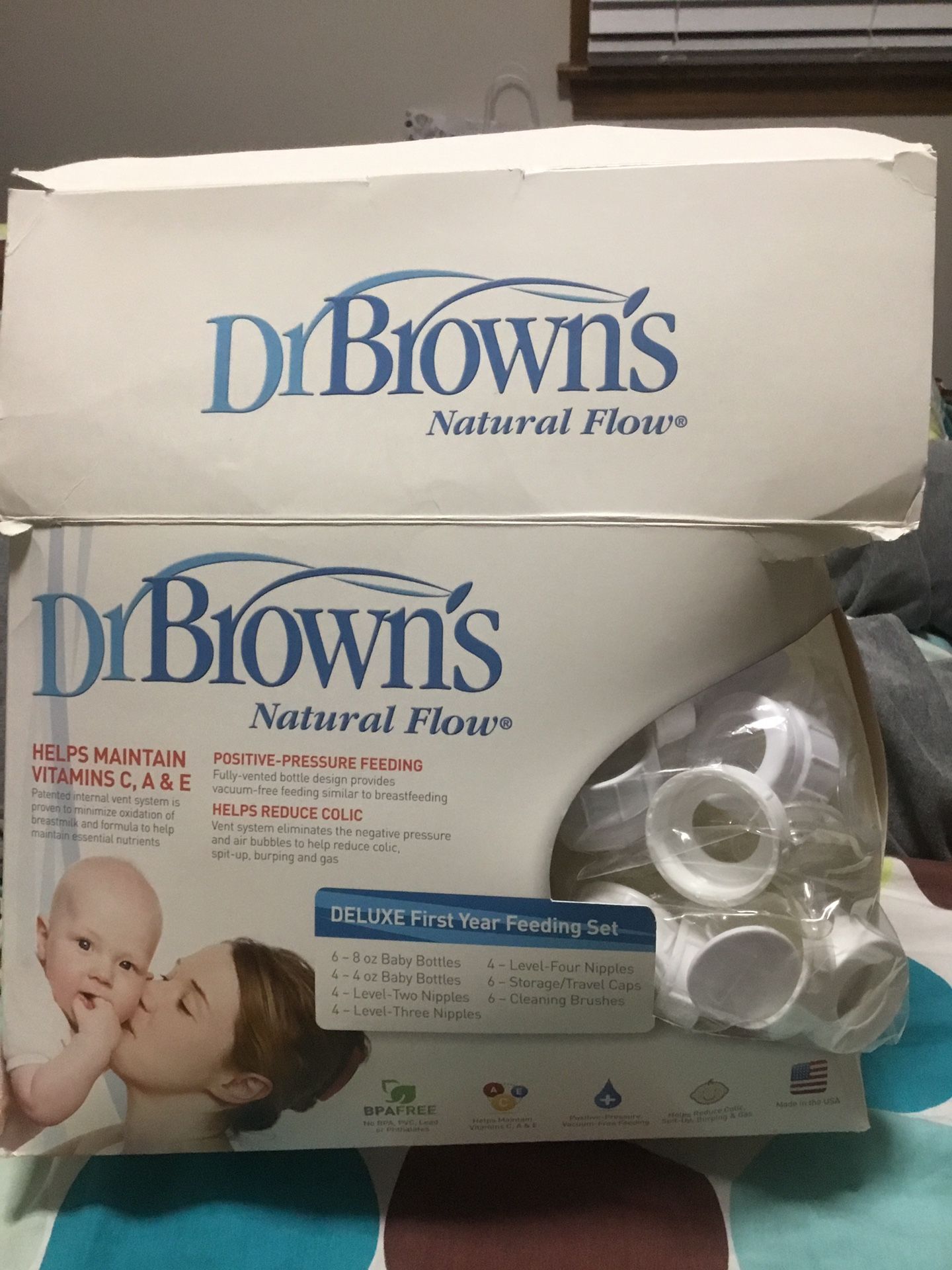Dr Brown’s Natural Flow Baby Bottles Deluxe 1st YR feeding set. 5 Star Ratings!