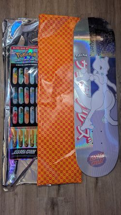 Santa Cruz x Pokemon Mewtwo Skateboard Deck