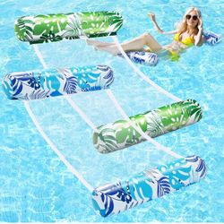 Pool Floats - 2 Pack Inflatable Pool Floats Rafts, 4-in-1 Pool Floaties for Adults, Pool Floats Adult Size, Toys Floats for Swimming Pool, Pool Lounge