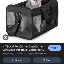 HITSLAM Collapsible Pet Travel Carrier For Dogs Or Cats 20”Lx13”Wx13”H