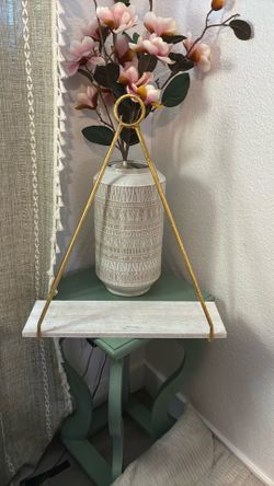 White Wood Hanging Shelf