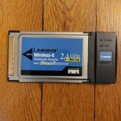 Linksys Wireless G Notebook Laptop Adapter WPC54G WiFi 
