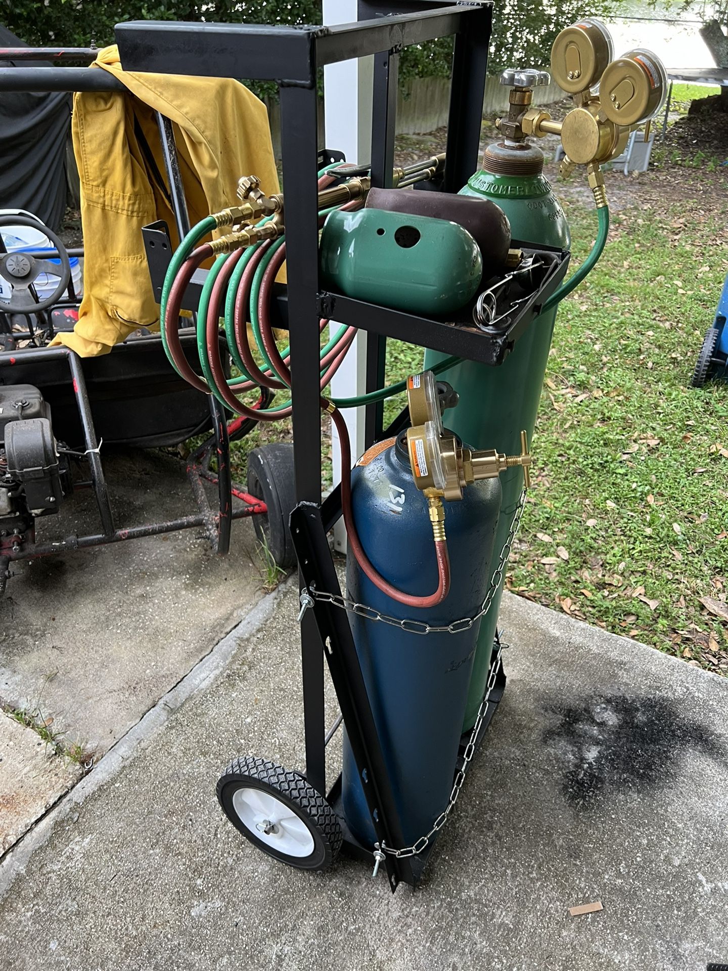 Oxygen Acetylene torch kit with Custom Built cart for Sale in West Palm