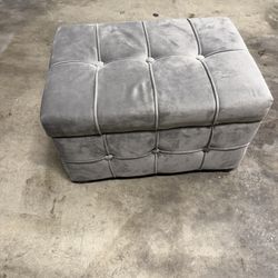 Gray Storage Ottoman