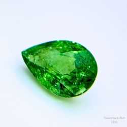 Loose Tsavorite Garnet Pear 1.75ct Jewelry Making Supply Collector Green Gem 