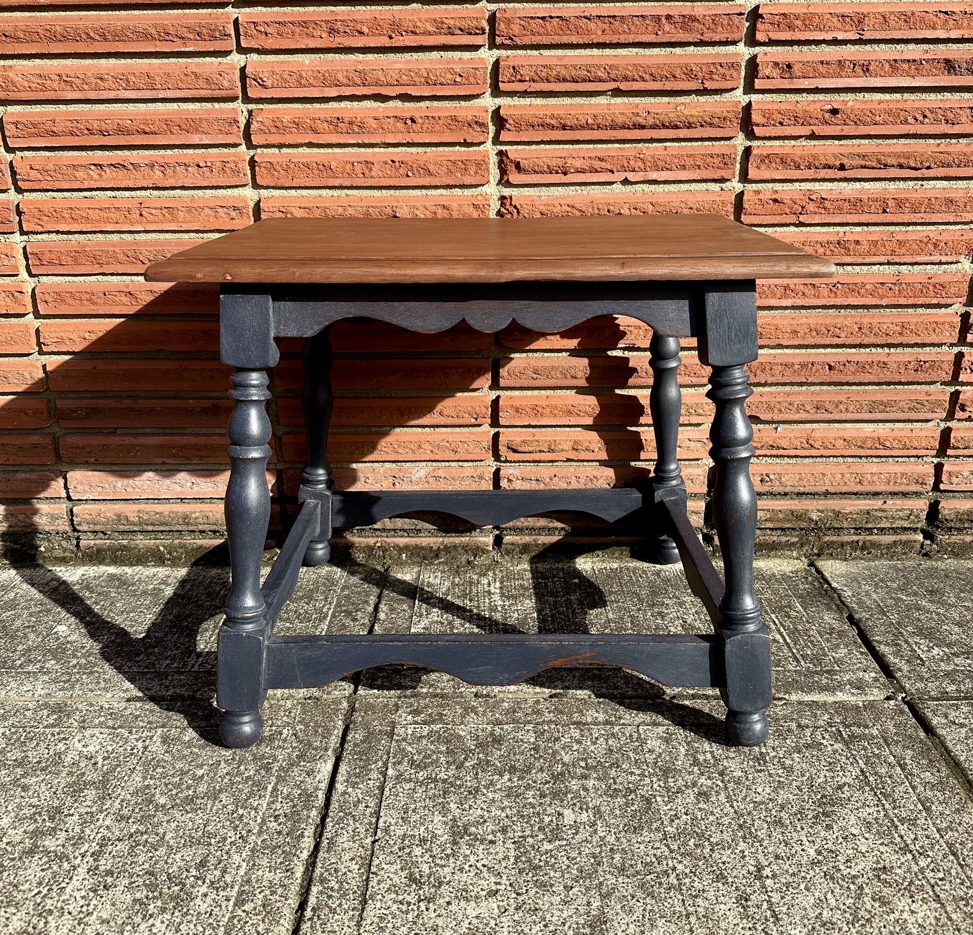 Solid Mahogany Board Top Side Table