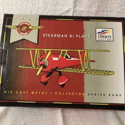 1934 Stearman BI Plane coin bank.