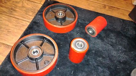 Palletjack.wheels big$85each/small $65ea no less