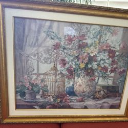 Vintage antique decorative painting
