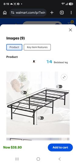 Twin  sized metal bedframe