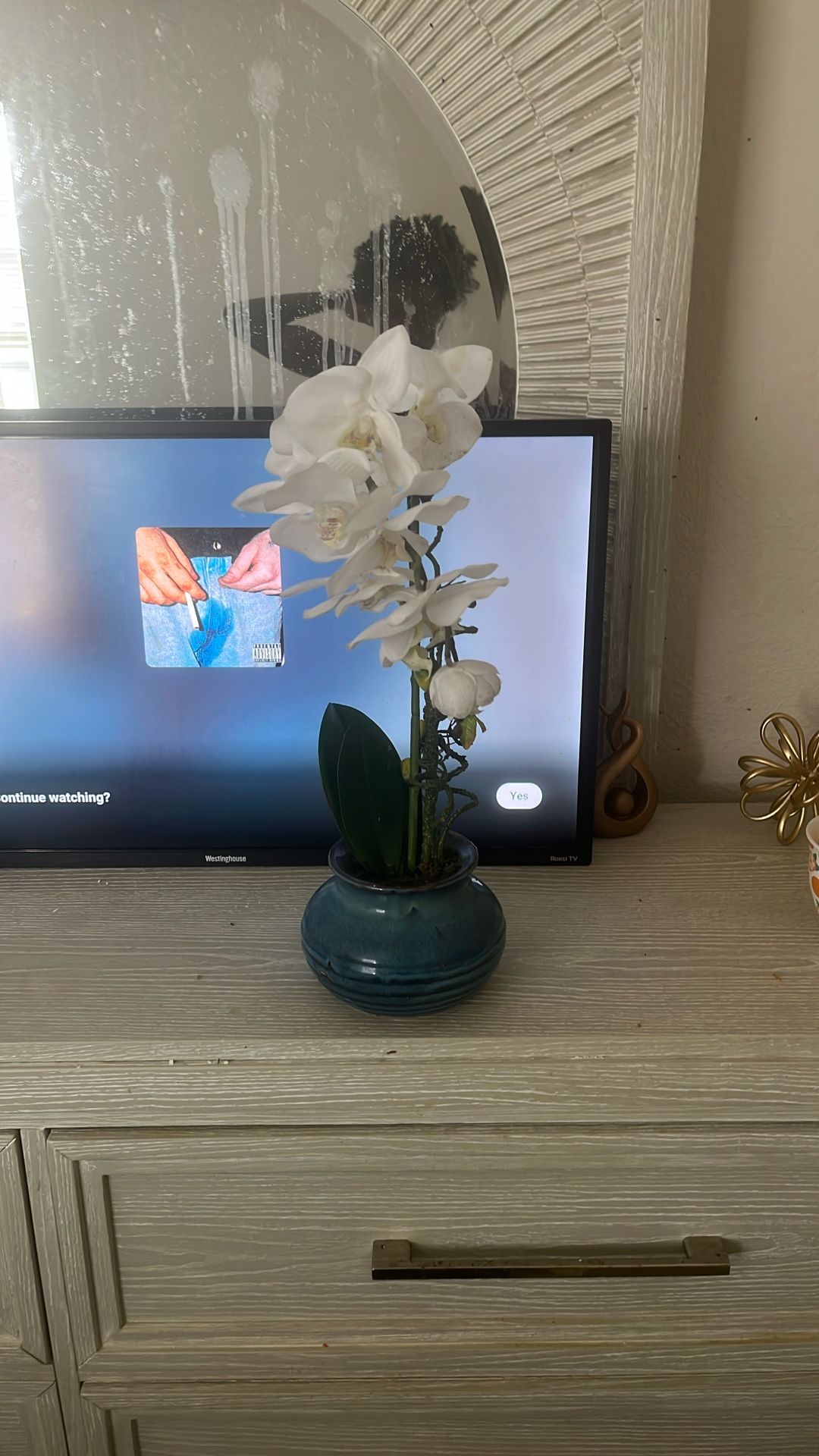 Vase With Fake Flowers 