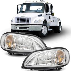 Headlights for Freightliner M2 M-2 100 106 112 Thomas