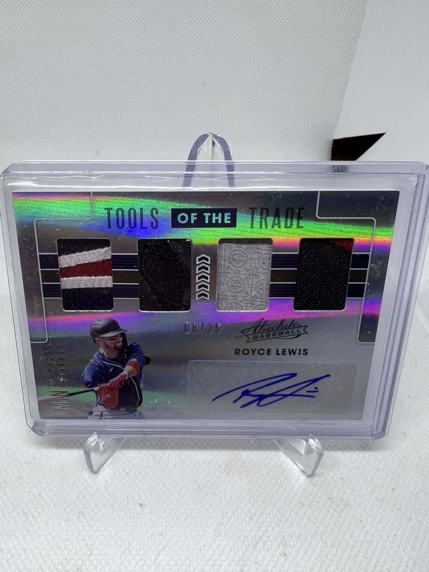 Royce Lewis 2020 Absolute Tools 4 Swatch Jersey Autograph /25 Twins Auto SICK!