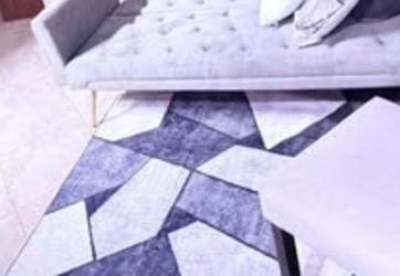 7 x 10 blue geometrical shape carpet with different shades of blue brand new 7 x 10 blue geometrical shape carpet with different shades of blue brand
