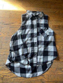 Plaid Button Up Vest