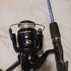 SHAKESPEAR FIAHING REEL AND ROD 