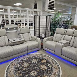 LH 👉$39 Down Payment  For Financing 👉Power Reclining Sofa And Loveseat Home Theater Movie Massage Seating 