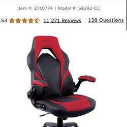 Staples Emerge Vortex Bonded Leather Ergonomic Gaming Chair