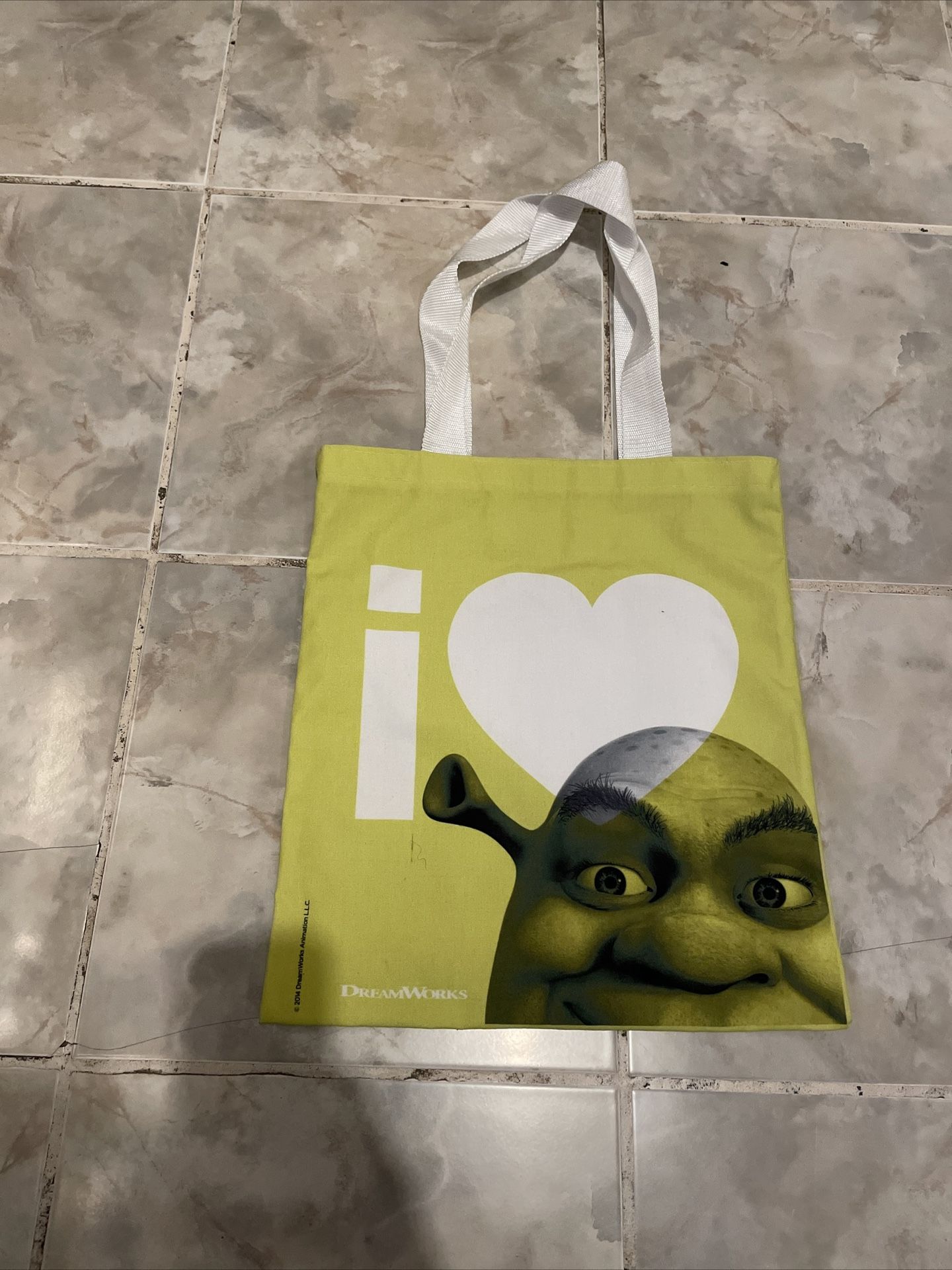 VTG Shrek The Movie Promo Canvas Bag Shopping Dreamworks SKG AOP