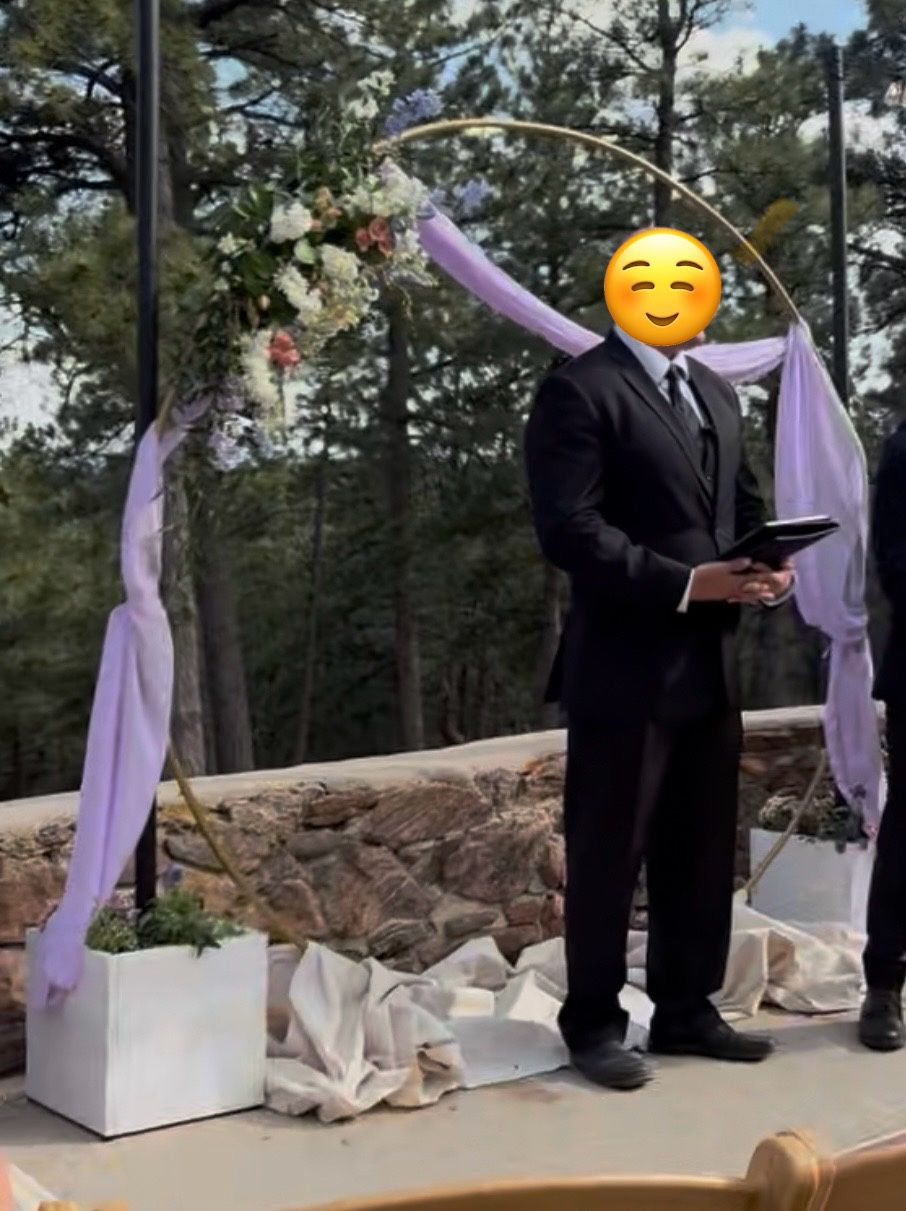 Round Gold Wedding Arch