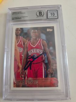 Allen Iverson Signed 1996-97 Topps #171 RC