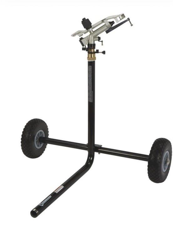Strongway Wheeled Sprinkler, 1-1/4in. Head with 5 Nozzles, 10in. Flat-Free Tires
