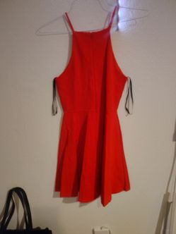 Papaya brand High-Neck Halter Skater Dress.