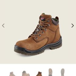 SIZE 8 RED WING WATERPROOF LEATHER SAFETY TOE BOOTS BRAND NEW