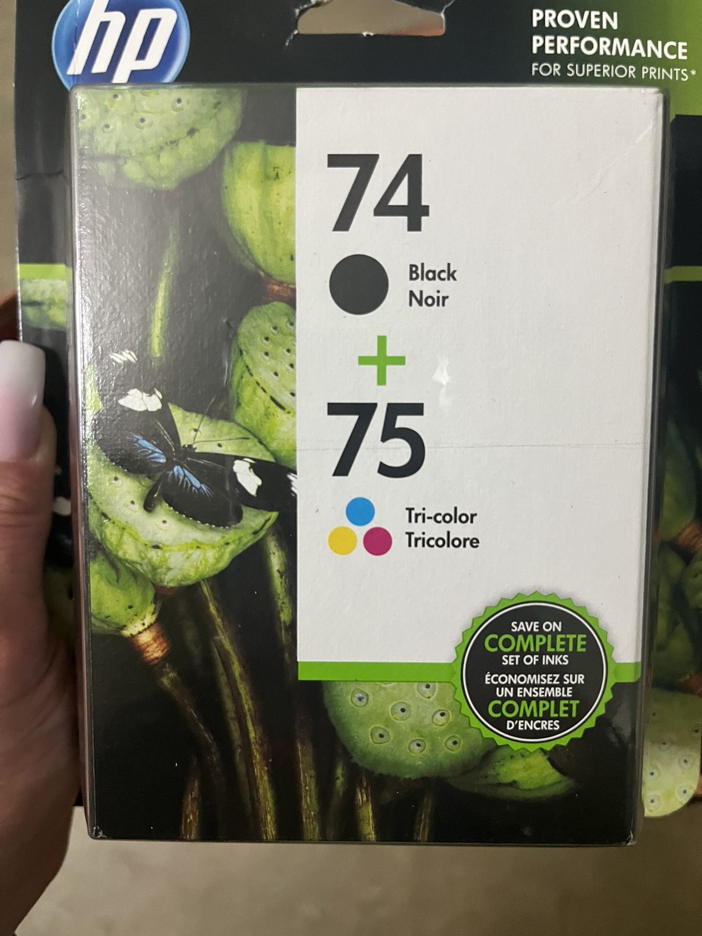 Brand new unopened HP printer ink black and color