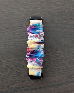 Kids Scrunchie Watch Band 20mm – Paint Splatter (Single Band - Open Box)