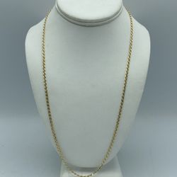 18kt Yellow Gold Mariner Link Chain 24”