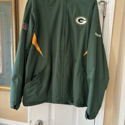 Green Bay Packers Reebok OnField  Full Zip Hooded Jacket