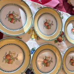 6 Villeroy & Boch French Garden Dinner Plates