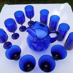 Vintage Deep Blue Colbalt Set