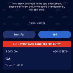 Selling weekend two ticket coachella