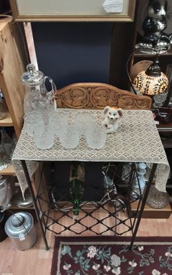 Wood & Metal Wine Station- located in Shelton