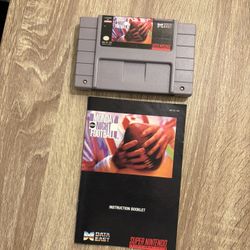 Original Super Nintendo (SNES) Game Monday Night Football W/ Manual