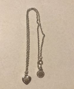 MARC JACOBS LOGO SILVER HEART DESIGNER HEART NECKLACE