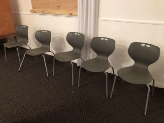 Outdoor grey chairs 6 total