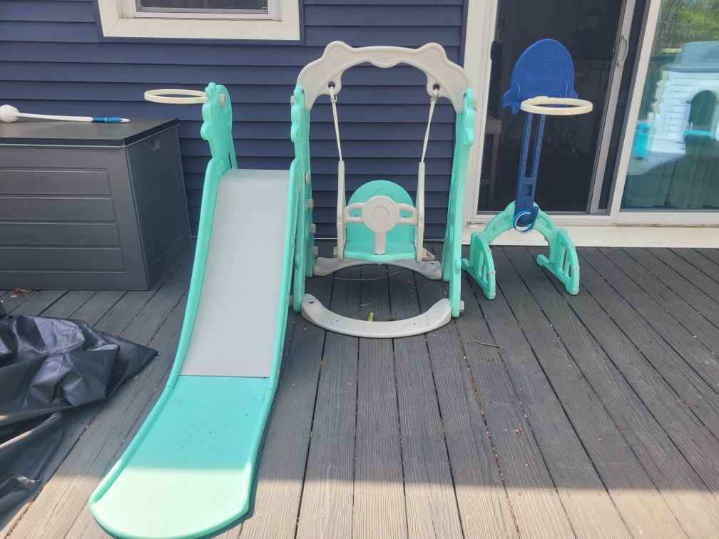 Toddler Swing And Slide Set