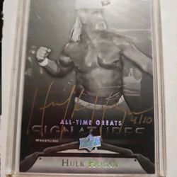 2012 Upper Deck All-Time Greats Hulk Hogan On Card AUTO 4/10 Autograph SP 700.00 Obo