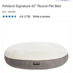 Kirkland 42” Round Pet Bed -New