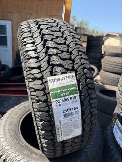 Kumho All Terrain 275/65/18 Tires installed and balanced/ instaladas y balanceadas