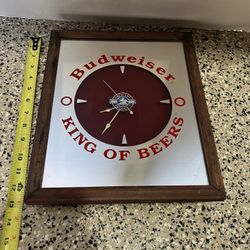 Budweiser Beer Mirror Clock