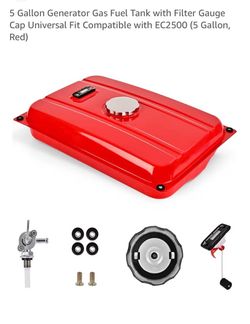 5 Gallon Generator Gas Fuel Tank Red