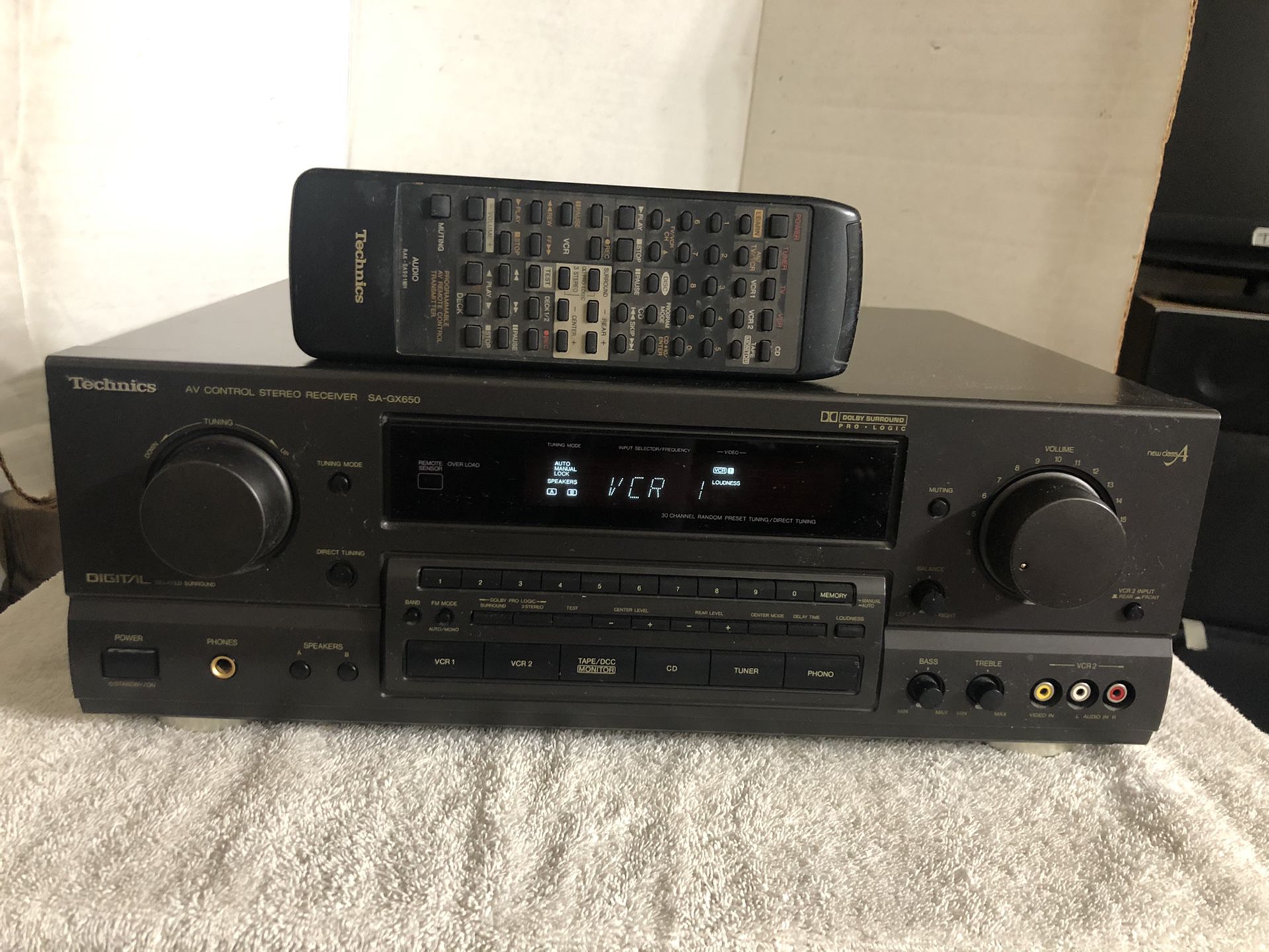 Technics SA-GX650 AV Control Stereo Receiver With Remote 125 WPC . Made In Japan