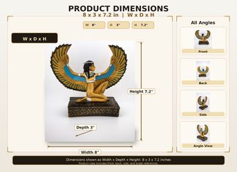 Egyptian Goddess Isis Statue: