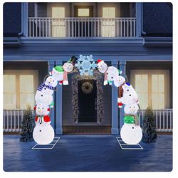 9 ft tall Snowman Arch Christmas Display Outdoor LED