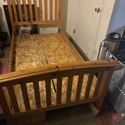 Full Size Bed with 3 Sliding Drawers